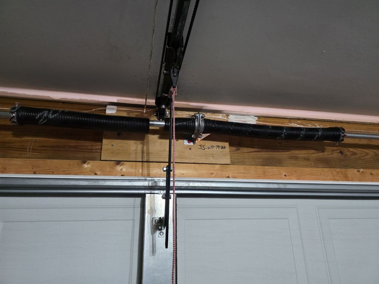Torsion spring and shaft service photo